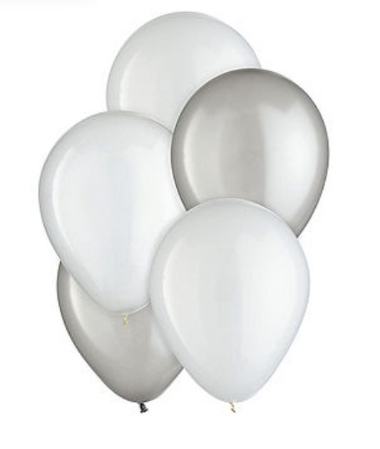 Amscan 5" Platinum 3-Color Mix Balloons 25ct