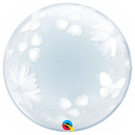 Qualatex 22" Flower Print Deco Bubble balloon-Pk