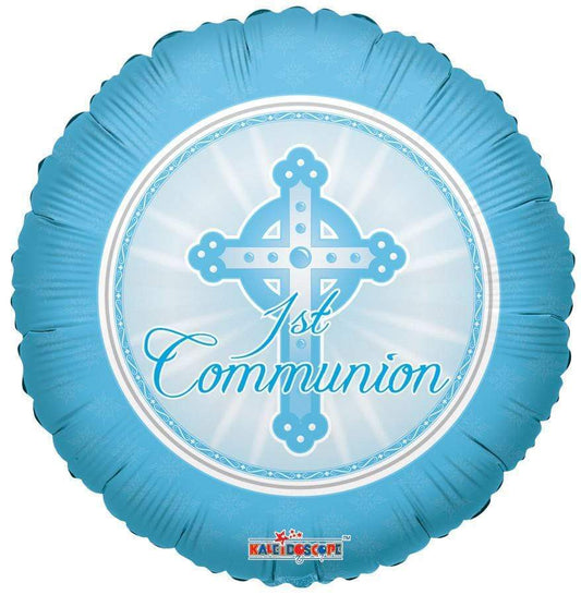 Conver USA 18" 1st Communion Blue Balloon