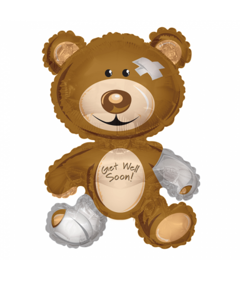 ConverUSA 36" Get Well Soon Teddy Bear Balloon