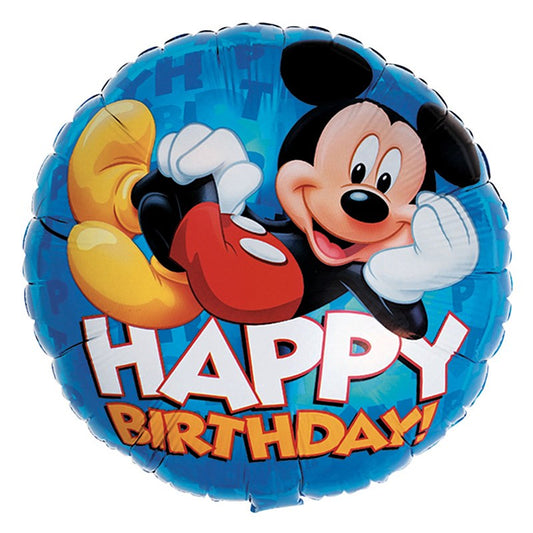 Anagram 18" Mickey Mouse Happy Birthday Bule Balloon