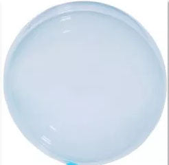 Winner Party 10" Light Blue Bubble Balloon 5ct