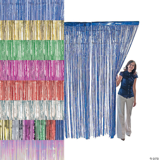 QBC Foil Fringe Curtains 3ft x 6ft