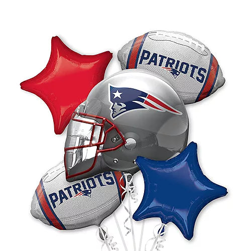 Anagram NFL PATRIOTS Balloon Bouquet 5ct