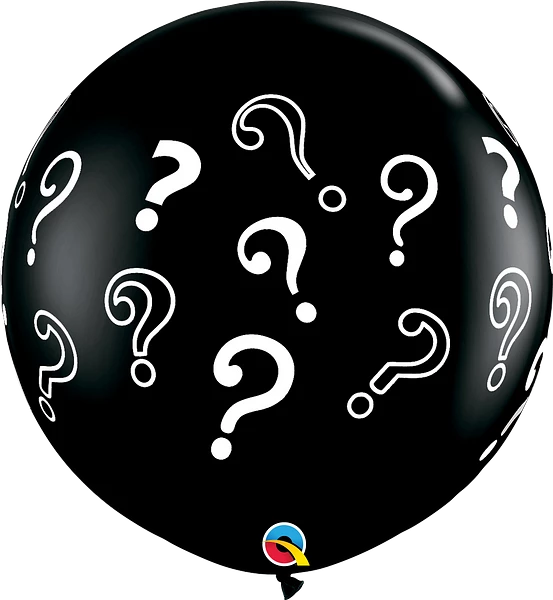 Qualatex 3ft. Latex Balloon Gender Reveal Question Marks 2ct