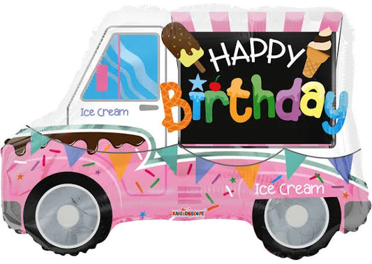 ConverUSA 26" Happy Birthday Pink Ice Cream Truck Balloon