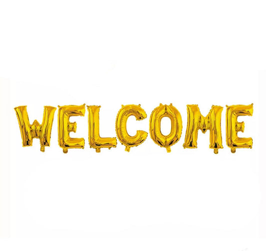 Winner Party 16" Gold Welcome Balloon Banner