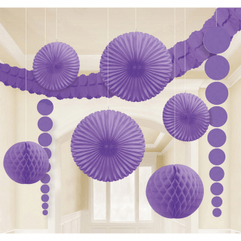 Purple Room Decoration Kit 9pc