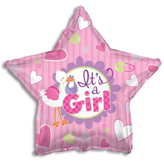 18" It's A Girl Star Balloon
