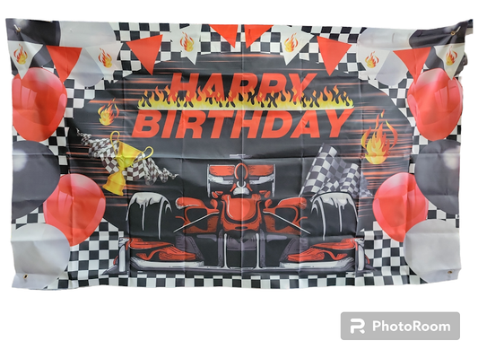 Happy Birthday Racing Banner