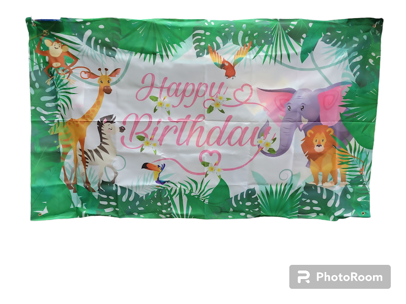 Happy Birthday Jungle Banner