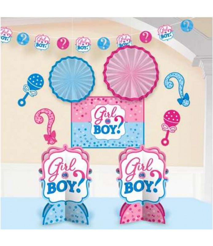 Gender Reveal 'Girl or Boy' Room Decorating Kit