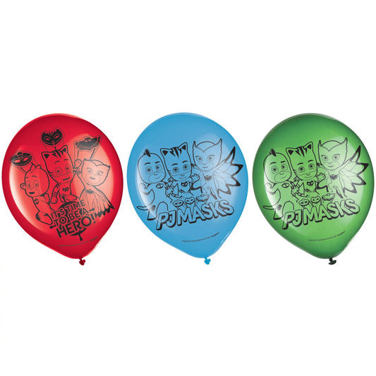 PJ Masks 12" Latex Balloons 6ct