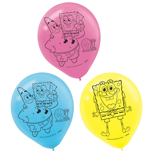 SpongeBob 12" Printed Latex Balloon 6ct