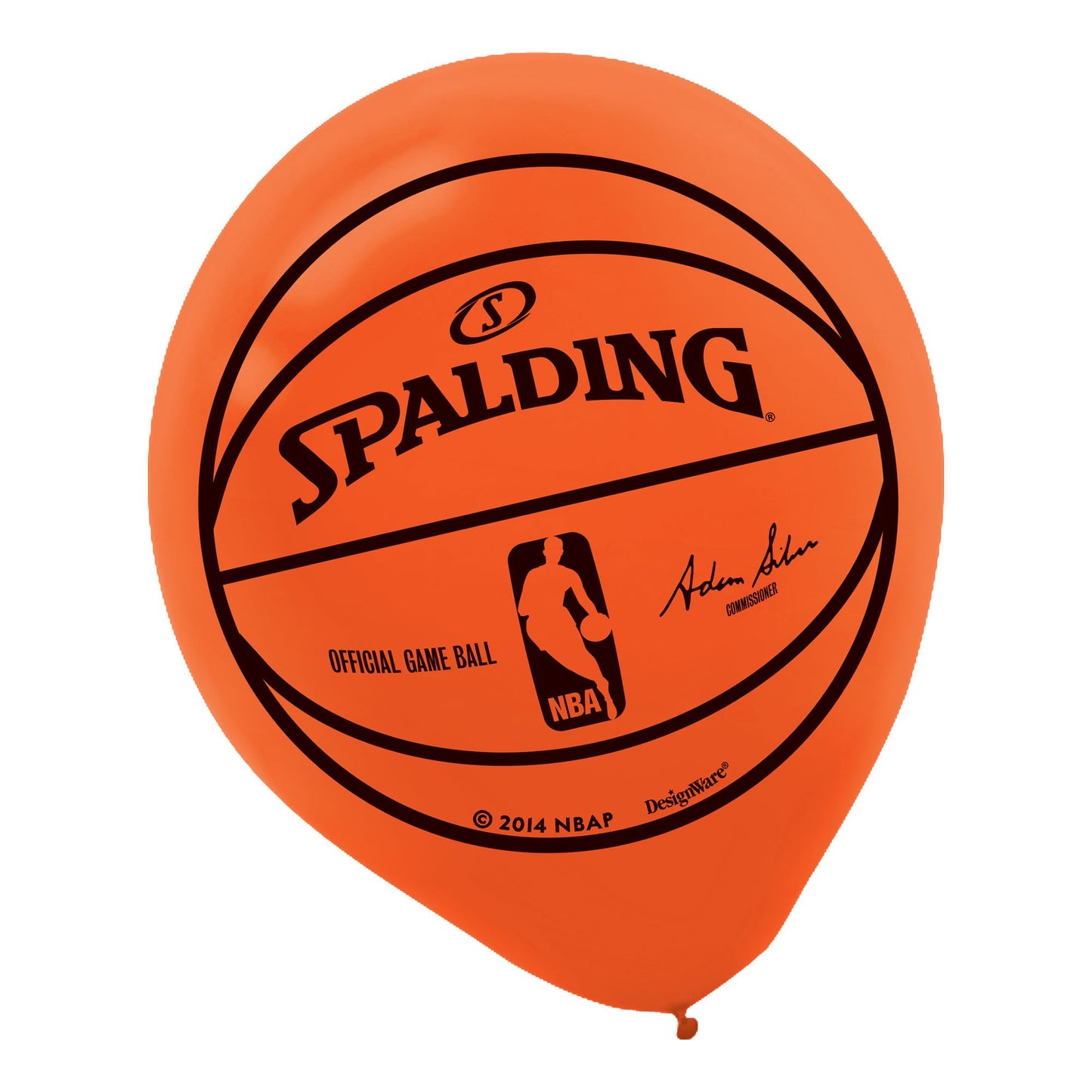 Spalding Basketball 12" Printed Latex Balloons 6ct