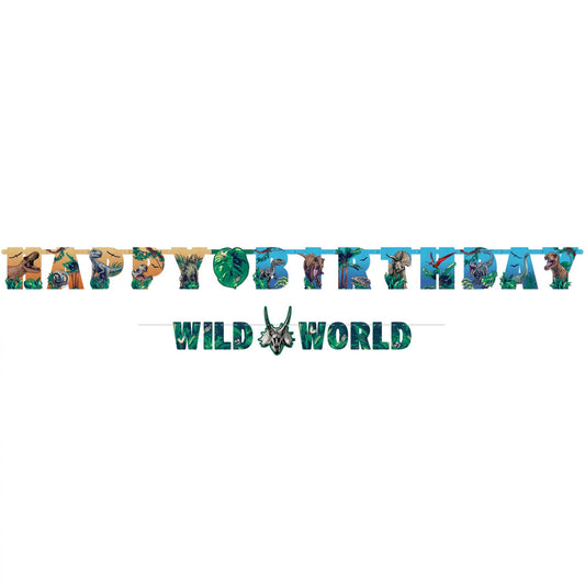 Jurassic World Into the Wild Letter Banner Kit 10ft