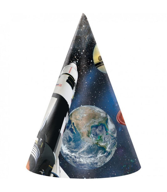 Space Blast Party Hats 8ct