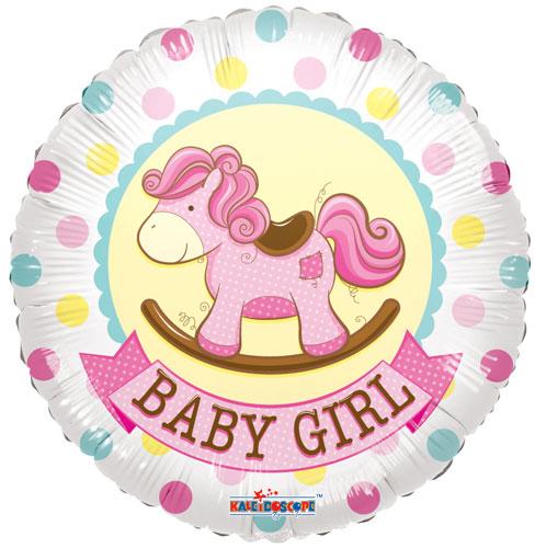 ConverUSA 18"Baby Girl Rocking Horse Balloon