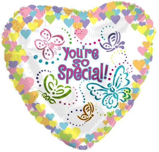 CTI 18" You're Special Pastel Butterfly Heart Balloon