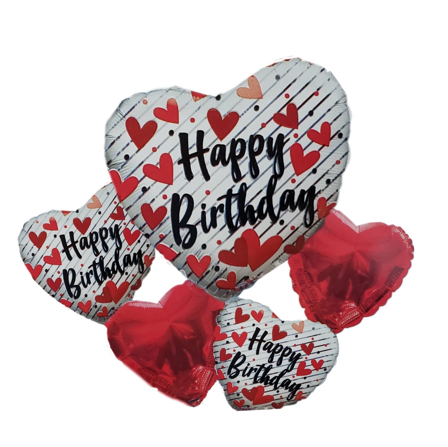 ConverUSA Happy Birthday Love Hearts Balloon Bouquet