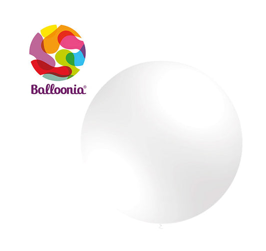 Balloonia 2ft Metallic Latex White 5ct