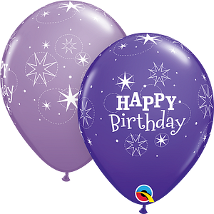 Qualatex 11" Happy Birthday Sparkle Latex Balloon 50ct