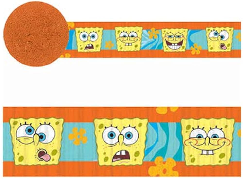 Spongebob 30ft Crepe Streamer Roll