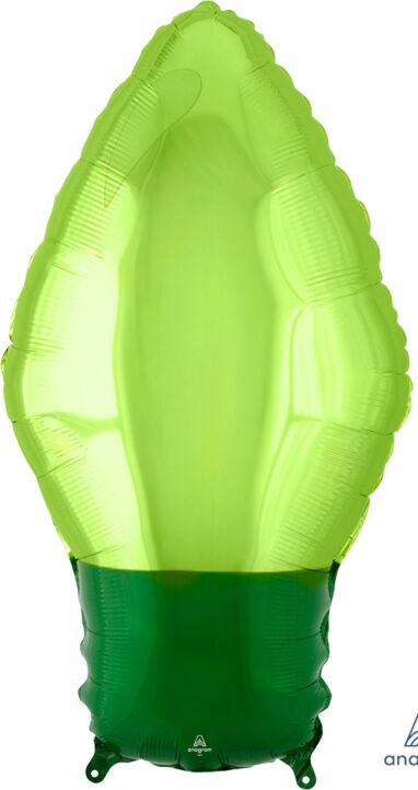 Anagram 22" Green Christmas Light Bulb Balloon