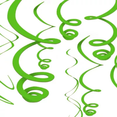Green Swirl Decoration 12pc