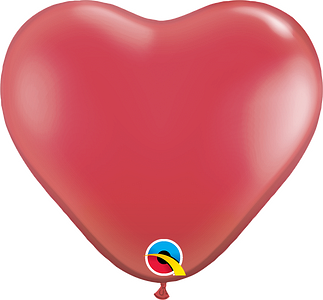 Qualatex 11" Ruby Red Heart Latex Balloon 100ct