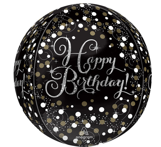 Anagram 15"  Happy Birthday Sparkling Orbz Balloon