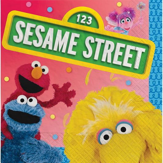 Everyday Sesame Street Beverage Napkins 16ct