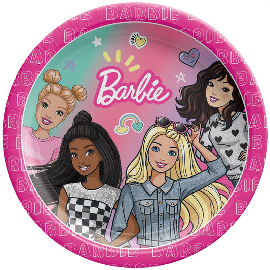 Barbie Dream Together 7" Round Plates 8ct