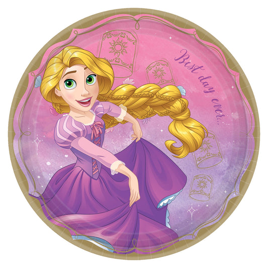 ©Disney Princess Round Plates, 9" - Rapunzel 8ct