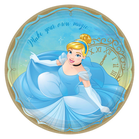 ©Disney Princess Round Plates, 9" - Cinderella 8ct