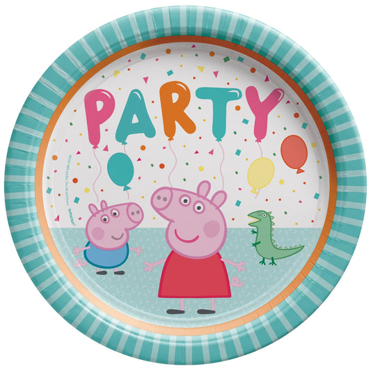 Peppa Pig Confetti Party 9" Round Plate 8ct