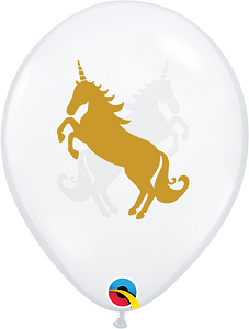 Qualatex 11" Unicorn Clear Latex Balloon 50ct