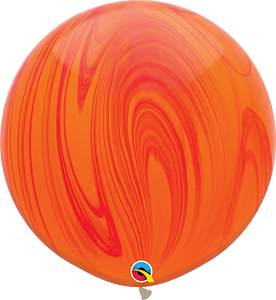 Qualatex 30" Red Orange Supergate Latex Balloon 2ct