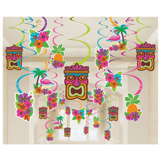 Summer Luau Swirl Decorations Value Pack