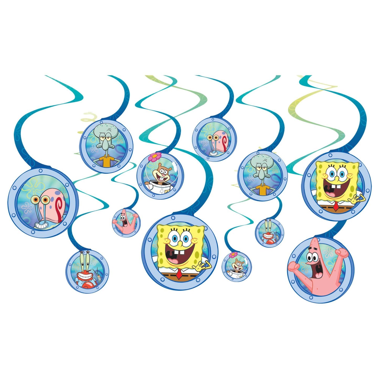 SpongeBob© Spiral Decorations 12pc