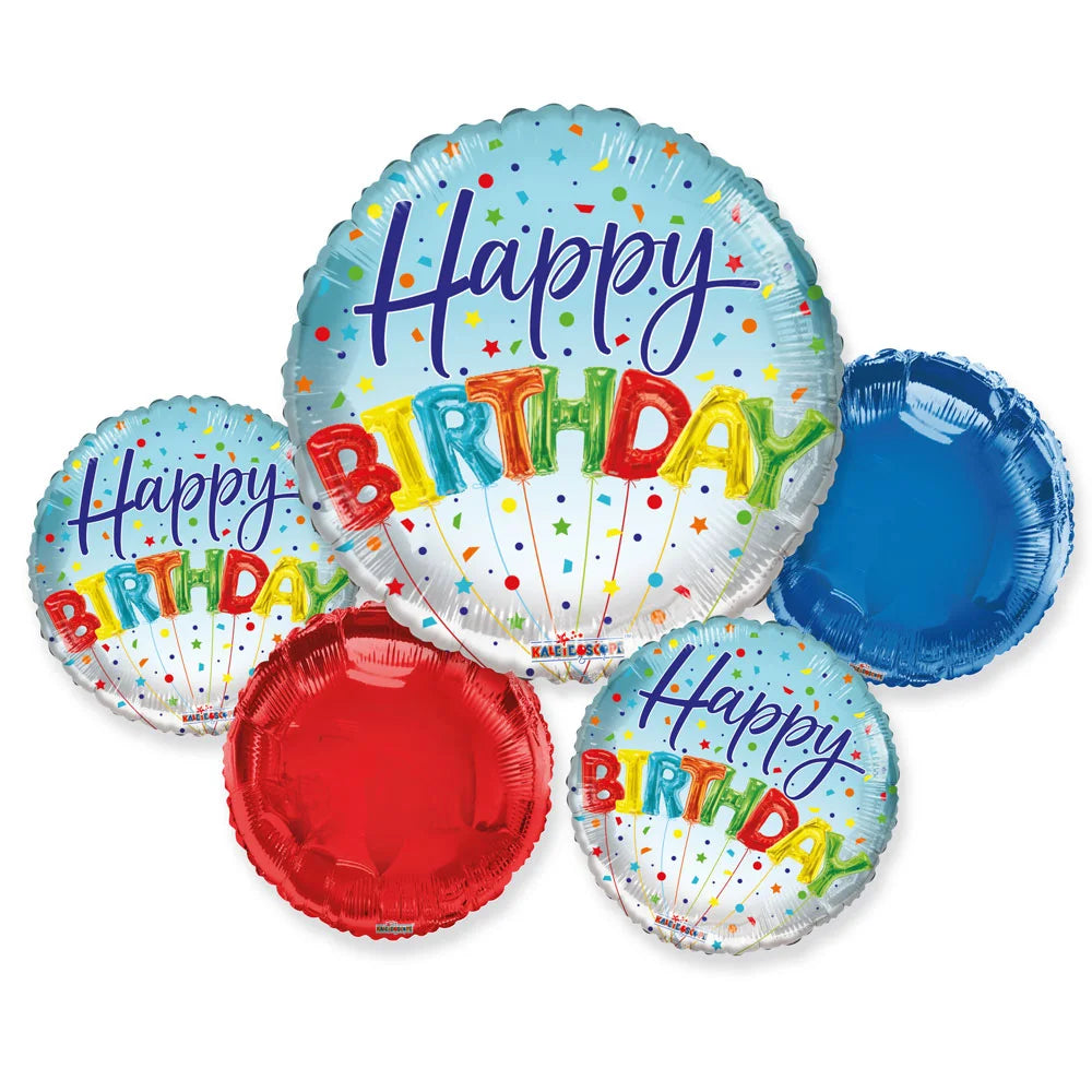 ConverUSA Happy Birthday Confetti Balloon Bouquet 5pc-Pk