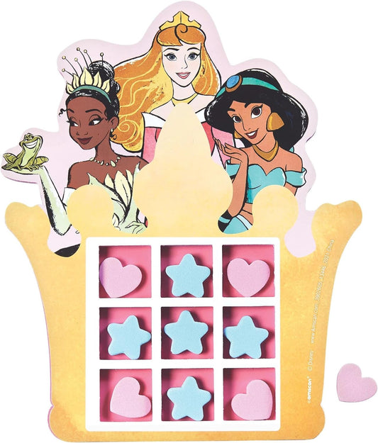 Disney Princess Multicolor Shaped Foam Tic-Tac-Toe Game (7.8" x 7") - 1 Pc.