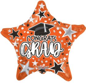 Conver USA 18" Congrats Grad Orange Star