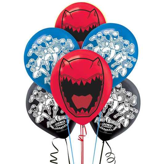 Power Rangers Dino Charge 12" Printed Latex Balloons (6)