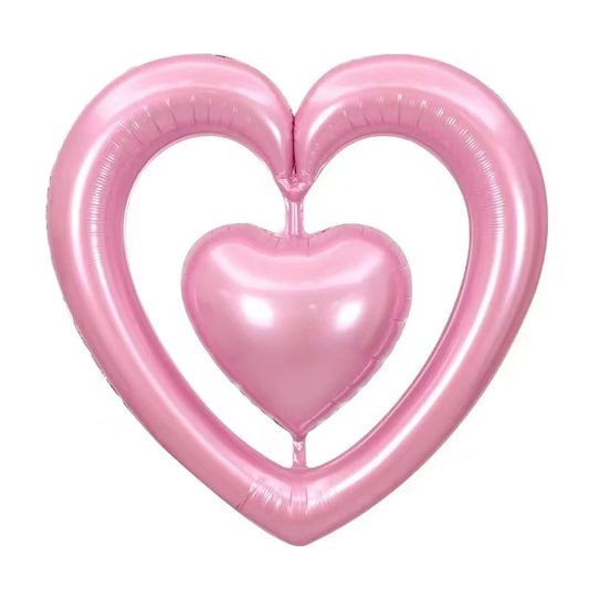 Winner Party 44" Pink Heart-To-Heart Balloon