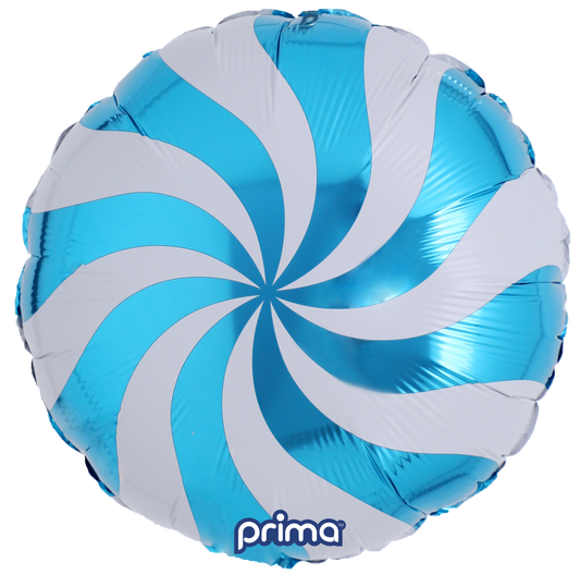 Prima 18” Blue Candy Swirl Balloon