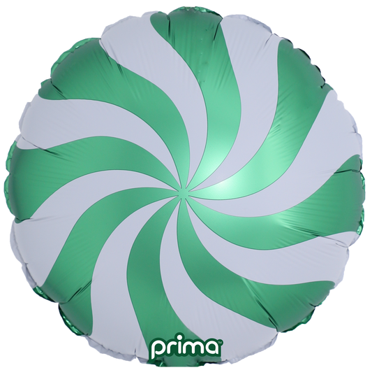 Prima 18” Green Candy Swirl Balloon