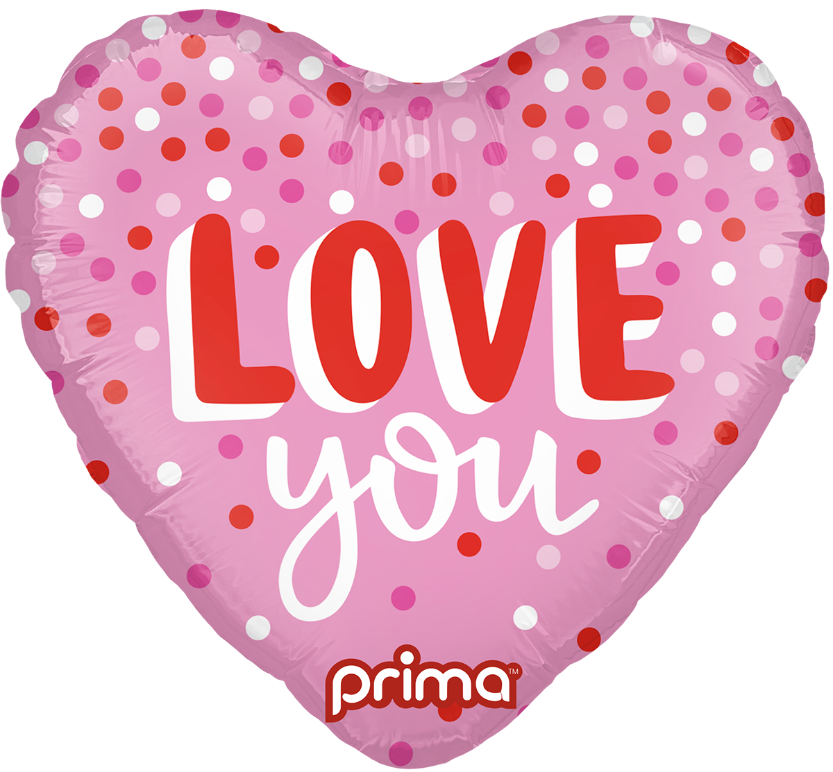 Prima 9” Heart Love You Confetti Balloon 6ct