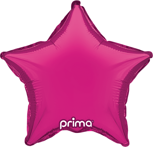 Prima 9" Hot Pink Star Balloon 6ct