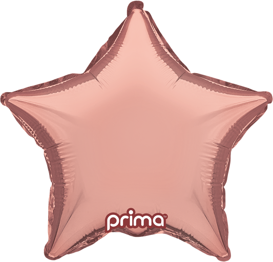 Prima 9" Rose Gold Star Balloon 6ct